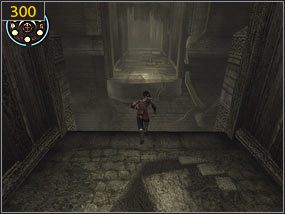 Naciskając na zapadnię sprawimy, iż ściana się przysunie, dzięki czemu będziemy mogli dostać się wyżej [299] - Pokój aktywacyjny - teraźniejszość (2) | Trybiki i śrubki | PoP Dusza Wojownika - Prince of Persia: Dusza Wojownika - poradnik do gry