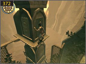 Dochodzimy do kolumny, a z niej skaczemy na drążek [371] - Ogród - przeszłość | Druga wieża, Wodna Pani | Prince of Persia Dusza Wojownika - Prince of Persia: Dusza Wojownika - poradnik do gry
