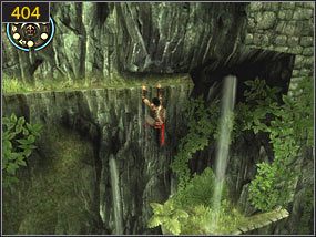 Na zewnątrz krótka potyczka [403] i wspinaczka po skałach [404] - Ogród - teraźniejszość | Woda i ogrody | Prince of Persia Dusza Wojownika - Prince of Persia: Dusza Wojownika - poradnik do gry