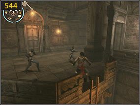 Wychodzimy na chodnik [543], wpinamy się po drabinie na końcu [544] i ponownie walczymy - Biblioteka - przeszłość (1) | Tron i maska | Prince of Persia Dusza Wojownika - Prince of Persia: Dusza Wojownika - poradnik do gry