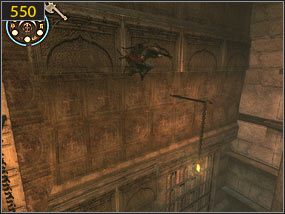 Po drewnianych belkach dostajemy się do sąsiedniej sali [549], a skacząc po drążkach [550] - Biblioteka - przeszłość (2) | Tron i maska | Prince of Persia Dusza Wojownika - Prince of Persia: Dusza Wojownika - poradnik do gry