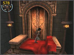 Znowu pokonujemy korytarz z pułapkami [577] i docieramy do Sali tronowej - Komnata klepsydry - przeszłość | Tron i maska | Prince of Persia Dusza Wojownika - Prince of Persia: Dusza Wojownika - poradnik do gry
