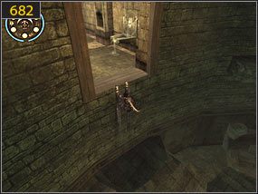 Ustawiamy dźwignię w ten sposób [681], aby gorący metal nie miał nigdzie ujścia, tylko trafiał do wielkiego kotła - Wejście do fortecy - przeszłość | Lustrzane przeznaczenie | PoP Dusza Wojownika - Prince of Persia: Dusza Wojownika - poradnik do gry