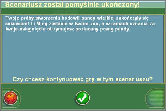 Zamiast outra, otrzymujemy tylko ascetyczny komunikat. - Tajemnicza Panda cd. | Tajemnicza panda | Zoo Tycoon 2 - Zoo Tycoon 2 - poradnik do gry