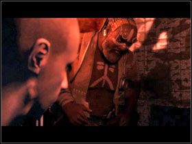 Teraz obejrzysz scenkę prezentującą operację, po której Riddick zyska możliwość widzenia w ciemności (Eyeshine) - 09 - Pope Joes Den | Solucja | Kroniki Riddicka Ucieczka z Butcher Bay - Kroniki Riddicka: Ucieczka z Butcher Bay - poradnik do gry