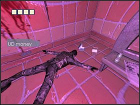 Włącz Eyeshine, ustaw się pod ścianą i poczekaj, aż do wyłącznika podejdzie żołnierz - 11 - Showers (1) | Solucja | Kroniki Riddicka Ucieczka z Butcher Bay - Kroniki Riddicka: Ucieczka z Butcher Bay - poradnik do gry