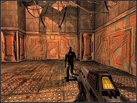 dalej dojrzysz panel (Service Panel ), przy pomocy którego można zgasić światło - 12 - Guard Quarters | Solucja | Kroniki Riddicka Ucieczka z Butcher Bay - Kroniki Riddicka: Ucieczka z Butcher Bay - poradnik do gry