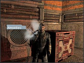 Teraz podejdź do wyciągu ukazanego na rysunku i gdy zauważysz jadącą w dół platformę, wskocz na nią - 22 - Cargo Transport | Solucja | Kroniki Riddicka Ucieczka z Butcher Bay - Kroniki Riddicka: Ucieczka z Butcher Bay - poradnik do gry