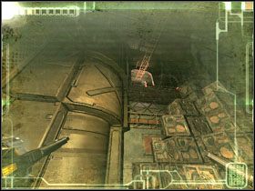 W kolejnej lokacji natkniesz się na dwa kroczące na dwóch chudych nogach roboty - 25 - Security Research 2 (1) | Solucja | Kroniki Riddicka Ucieczka z Butcher Bay - Kroniki Riddicka: Ucieczka z Butcher Bay - poradnik do gry