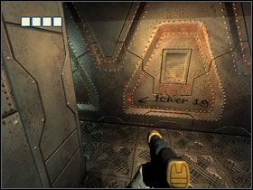 Po chwili znajdziesz się w Feed Ward, tym razem w miejscu przeznaczonym dla straży - 25 - Security Research 2 (2) | Solucja | Kroniki Riddicka Ucieczka z Butcher Bay - Kroniki Riddicka: Ucieczka z Butcher Bay - poradnik do gry