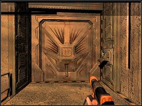 Teraz powróć do miejsca widocznego na rysunku (wcześniej dostałeś się tutaj przechodząc przez szyb wentylacyjny i spadając na skrzynie) - 27 - Contain Router (2) | Solucja | Kroniki Riddicka Ucieczka z Butcher Bay - Kroniki Riddicka: Ucieczka z Butcher Bay - poradnik do gry