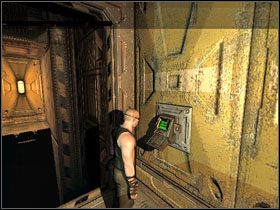 Pójdź w lewo, aby trafić do pomieszczenia ze sporych rozmiarów komputerem - 27 - Contain Router (3) | Solucja | Kroniki Riddicka Ucieczka z Butcher Bay - Kroniki Riddicka: Ucieczka z Butcher Bay - poradnik do gry