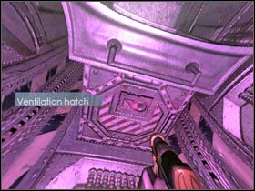 Gdy będzie kilka metrów pod Tobą, skocz na jej górną część - 27 - Contain Router (3) | Solucja | Kroniki Riddicka Ucieczka z Butcher Bay - Kroniki Riddicka: Ucieczka z Butcher Bay - poradnik do gry