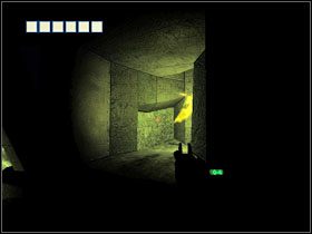 Wróć się do części, w której leżały granaty i popatrz, gdzie stoi potwór - 29 - Abandoned Equipment Center (1) | Solucja - Kroniki Riddicka: Ucieczka z Butcher Bay - poradnik do gry