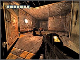 Wejdź po drabince i pójdź w lewo, by znaleźć kolejną paczkę papierosów (#52, Game Concept Art 18 ) - 30 - Central Storage | Solucja | Kroniki Riddicka Ucieczka z Butcher Bay - Kroniki Riddicka: Ucieczka z Butcher Bay - poradnik do gry