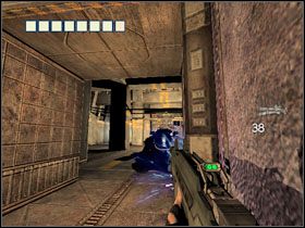 Na tym etapie czeka Cię pojedynek z dużym robotem - 32 - Fuel Transport | Solucja | Kroniki Riddicka Ucieczka z Butcher Bay - Kroniki Riddicka: Ucieczka z Butcher Bay - poradnik do gry