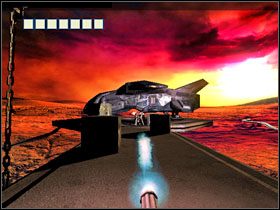 Zbliżamy się powoli do statku, w którym czeka na Ciebie Jagger Valance - 33 - Hangar | Solucja | Kroniki Riddicka Ucieczka z Butcher Bay - Kroniki Riddicka: Ucieczka z Butcher Bay - poradnik do gry