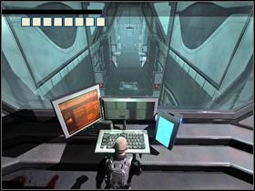Do pomieszczenia zbiegnie się trzech wrogów - 36 - Facility Control (1) | Solucja | Kroniki Riddicka Ucieczka z Butcher Bay - Kroniki Riddicka: Ucieczka z Butcher Bay - poradnik do gry