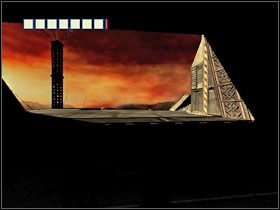 Teraz zejdź na dół i przyciśnij wreszcie widziany wcześniej guzik - 38 - Take Off Platform | Solucja | Kroniki Riddicka Ucieczka z Butcher Bay - Kroniki Riddicka: Ucieczka z Butcher Bay - poradnik do gry