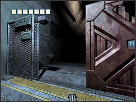 Wjedź kolejną windą na wyższe piętro - 31 - Loading Docks (1) | Solucja | Kroniki Riddicka Ucieczka z Butcher Bay - Kroniki Riddicka: Ucieczka z Butcher Bay - poradnik do gry