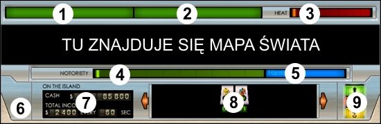 1 - nazwa wybranego regionu - Evil Genius: Sterowanie - świat - Evil Genius - poradnik do gry