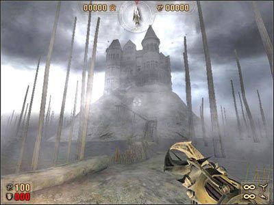 Zanim jednak ruszymy w jego stronę - odwrócimy się w tył i korzystając z wysepek i kładek pójdziemy ograbić pierwszy z sekretów (2) - Poradnik do gry - 6.1 Sierociniec cz.1 | Painkiller Battle Out of Hell - Painkiller: Battle Out of Hell - poradnik do gry