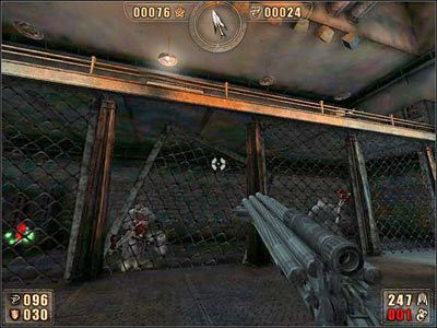 Ale drugi strzał z bełtacza przekona ich do opuszczenia kraty i bezpośredniej konfrontacji - 6.3 Laboratorium cz.3 | Painkiller Battle Out of Hell - Painkiller: Battle Out of Hell - poradnik do gry