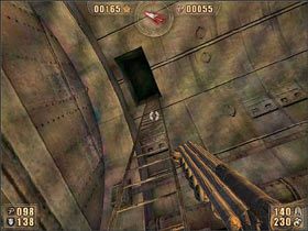 Po drodze oczyszczamy sobie teren z barier z beczek - najlepiej z maksymalnej odległości, ale cały czas pozostajemy w ruchu - 6.3 Laboratorium cz.5 | Painkiller Battle Out of Hell - Painkiller: Battle Out of Hell - poradnik do gry