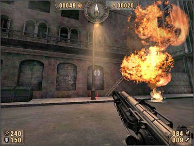 Oczywiście, jeśli się nam nie spieszy, warto zebrać jakieś znajdujące się w okolicy dobra - niemniej prawdopodobnie spieszy się nam (karta - 6.5 Wymarłe Miasto cz.1 | Painkiller Battle Out of Hell - Painkiller: Battle Out of Hell - poradnik do gry