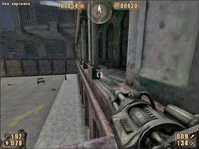 Szybko zeskakujemy z galerii wracając na plac i za pomocą bełtacza (on tu najlepiej się sprawdzi) usuwamy rzygaczy - 6.5 Wymarłe Miasto cz.2 | Painkiller Battle Out of Hell - Painkiller: Battle Out of Hell - poradnik do gry