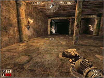 Jak uczą filmy akcji, stawanie na tych wystających z podłogi płytkach jest niewskazane - 6.7 Koloseum cz.5 | Painkiller Battle Out of Hell - Painkiller: Battle Out of Hell - poradnik do gry