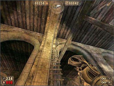 Nim jednak się na nią wespniemy jeszcze niewielka wizja lokalna - pokaże, co mamy zrobić, bo potem będzie to trzeba wykonywać dość szybko i nie będzie czasu na czytanie poradnika - 6.7 Koloseum cz.8 | Painkiller Battle Out of Hell - Painkiller: Battle Out of Hell - poradnik do gry