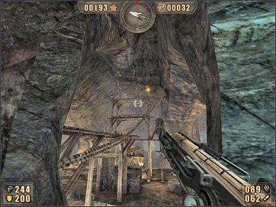 Aby go zdobyć, musimy najpierw dotrzeć do drewnianej platformy, na której szczycie znajduje się upragniona nagroda - 6.8 Podziemia cz.8 | Painkiller Battle Out of Hell - Painkiller: Battle Out of Hell - poradnik do gry