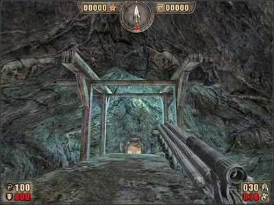 Zanim jednak opuścimy to pomieszczenie, kierując się do widocznego przed nami miejsca zapisu, warto by zapoznać się z zawartością pierwszego sekretu (2) - 6.9 Jaskinia cz.1 | Painkiller Battle Out of Hell - Painkiller: Battle Out of Hell - poradnik do gry