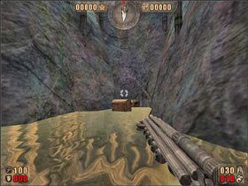 Podchodzimy do krawędzi pomostu - 6.9 Jaskinia cz.1 | Painkiller Battle Out of Hell - Painkiller: Battle Out of Hell - poradnik do gry