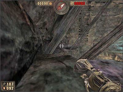 Kluczowy będzie dobry rozbieg lub metoda skok w tył - skok w przód - 6.9 Jaskinia cz.5 | Painkiller Battle Out of Hell - Painkiller: Battle Out of Hell - poradnik do gry