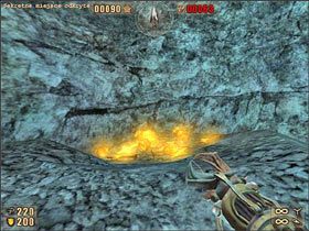 Przeskakujemy i idziemy skalną półką dalej - 6.9 Jaskinia cz.5 | Painkiller Battle Out of Hell - Painkiller: Battle Out of Hell - poradnik do gry