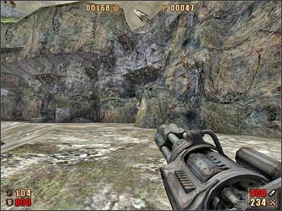 Nasze skarby znajdują się na widocznej na powyższym obrazku platformie (tej nad celownikiem) - 6.9 Jaskinia cz.9 | Painkiller Battle Out of Hell - Painkiller: Battle Out of Hell - poradnik do gry