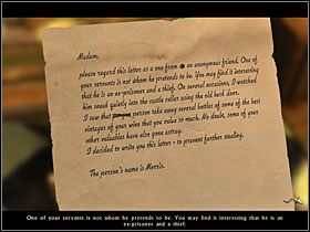 Wróciłem do piwniczki i zapytałem Batesa o ten list Henry'ego - 19 [Rozdział 2] Zamek Black Mirror - The Black Mirror - poradnik do gry