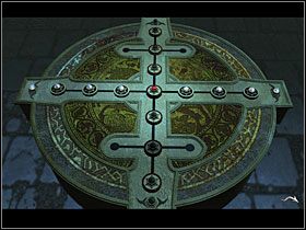 Czarną z góry z prawej na linię środka, czarną z prawej do góry na środek, biała na środek po prawej, czerwoną na punkt centralny, czarne u dołu do środka - 28 [Rozdział 2] Plebania Warmhill - The Black Mirror - poradnik do gry