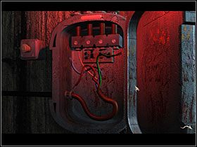 Może taka kolejność zadziała... Od lewej do prawej podpiąłem kable: zielony, czerwony i niebieski - 35 [Rozdział 2] Kopalnia - The Black Mirror - poradnik do gry