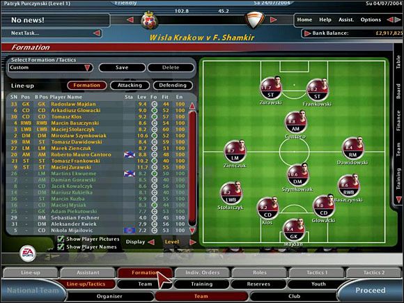 1 - Przed pierwszym meczem | Podstawy rozgrywki | Total Club Manager 2005 - Total Club Manager 2005 - poradnik do gry