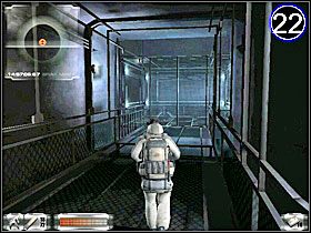 Idź ostrożnie do [21] - wykorzystując chwile, w których strażnik na ciebie nie patrzy, zbliżaj się do niego, ukrywając się za kolejnymi słupami - Misja 2-A cz.2 | Gorky 02 Aurora Watching - Gorky 02: Aurora Watching - poradnik do gry