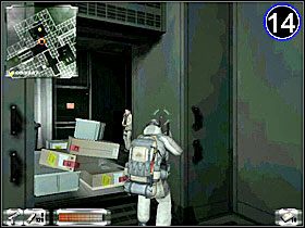 Teraz ukryj się za rogiem i gdy widoczny na obrazku [13] przeciwnik będzie się oddalał, przejdź na korytarz, a potem strzel mu w tył głowy - Misja 3-B cz.2 | Gorky 02 Aurora Watching - Gorky 02: Aurora Watching - poradnik do gry