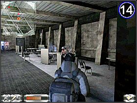 Przez dziurę w ścianie w [13] wejdź do pokoju - w [14] jest pięciu mutantów, którzy czekają by ich zabić - Misja 6-A cz.3 | Gorky 02 Aurora Watching - Gorky 02: Aurora Watching - poradnik do gry