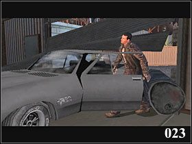 Wyjdź dolnymi drzwiami na podwórze (022) i wejdź po drabinie na mały kontener - 2.THE CHOP SHOP cz.2 | The Punisher - The Punisher - poradnik do gry