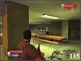 Wchodząc na kolejną lokację widzimy eksplozje bramy i wybiegającego komandosa - 10.GRAND NIXON ISLAND cz.1 | The Punisher - The Punisher - poradnik do gry