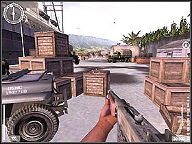 Na początku jest tak pięknie, gdyż jedziecie samochodem, zwiedzacie bazę, macie okazję przekonać się, jak wygląda sielanka - Pearl harbor (1) | Kampania 1 | Medal of Honor Wojna na Pacyfiku - Medal of Honor: Wojna na Pacyfiku - poradnik do gry