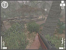 Teraz znów warto udać się na skróty, po czym zlikwidować żołnierzy i nie tracąc zbędnego czasu udać się dalej, a będzie gorąco - Atol Makin (3) | Kampania 2 | Medal of Honor Wojna na Pacyfiku - Medal of Honor: Wojna na Pacyfiku - poradnik do gry