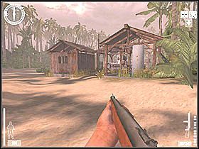 Po oczyszczeniu prawej strony, idąc odrobinę do przodu, macie po lewej karabin - Atol Makin (5) | Kampania 2 | Medal of Honor Wojna na Pacyfiku - Medal of Honor: Wojna na Pacyfiku - poradnik do gry